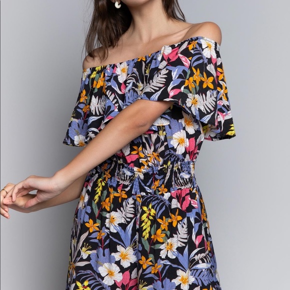 POL TROPICAL FADE AWAY RELAXED FIT JUMPSUIT - Picture 5 of 6